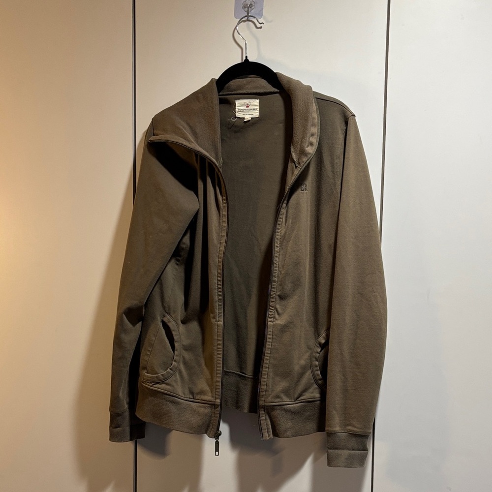 Banana Republic Olive Green Zip-Front Jacket